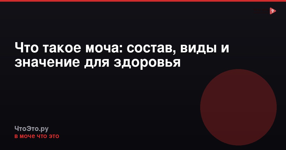 Что такое моча: состав, виды и значение для здоровья