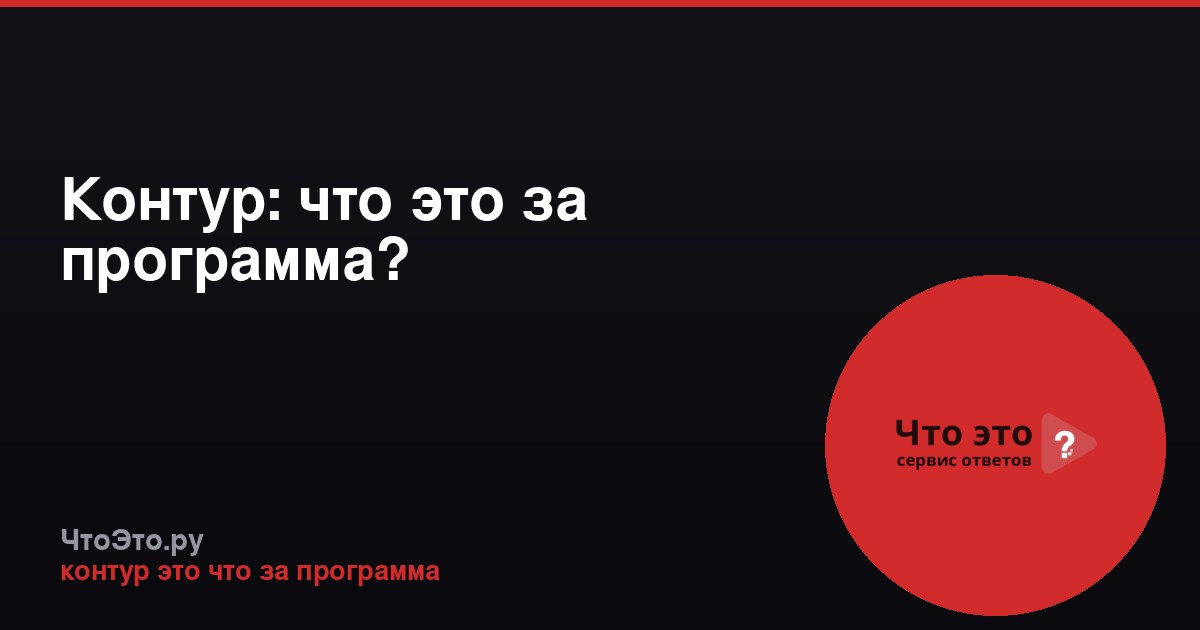 Контур: что это за программа?