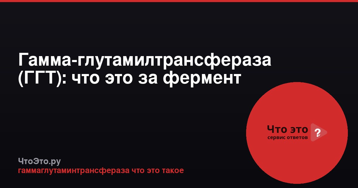 Гамма-глутамилтрансфераза (ГГТ): что это за фермент