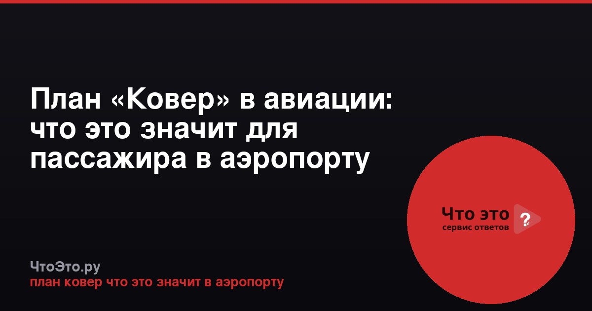 План «Ковер» в авиации: что это значит для пассажира в аэропорту