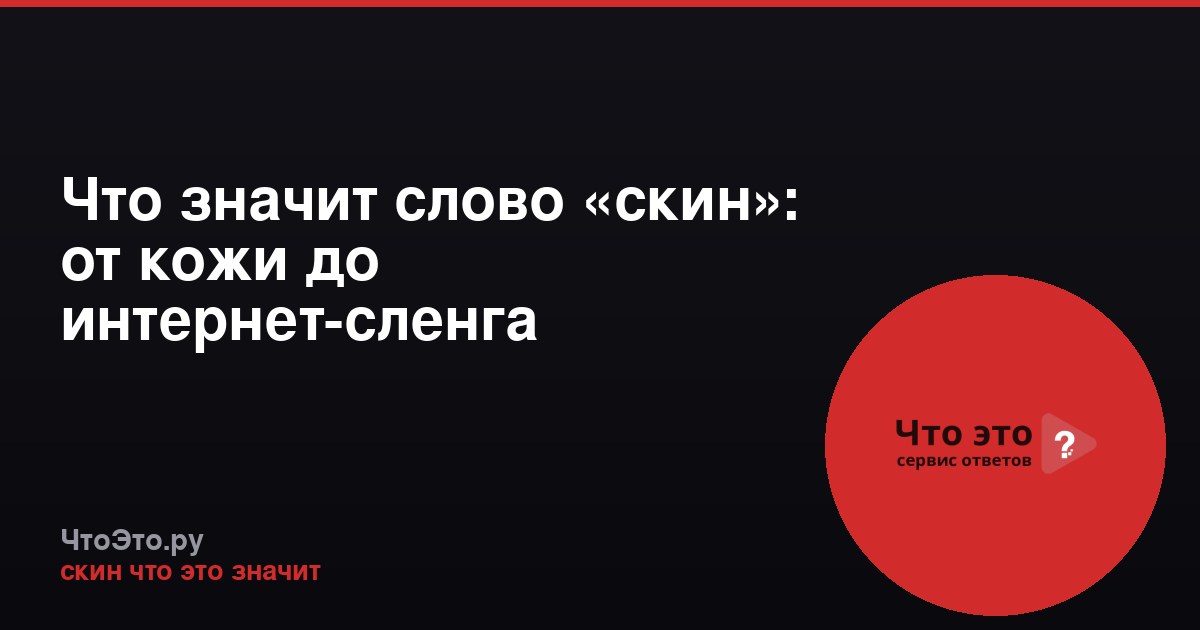Что значит слово «скин»: от кожи до интернет-сленга