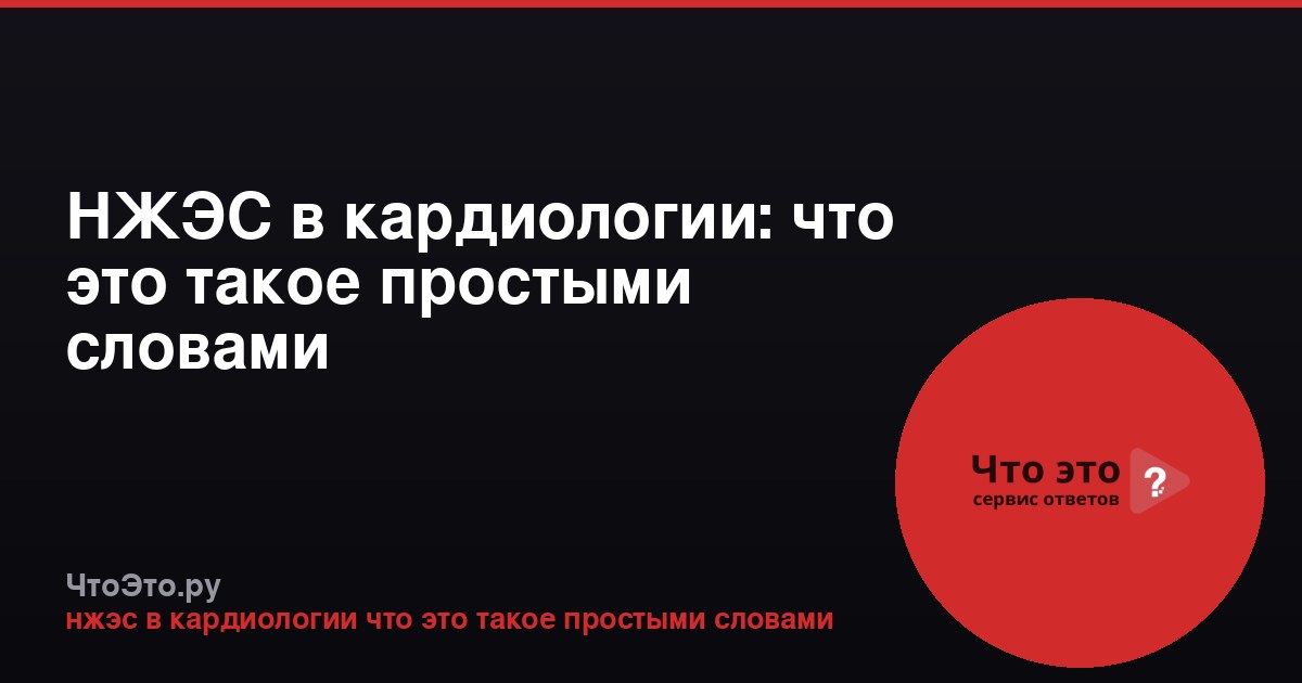НЖЭС в кардиологии: что это такое простыми словами