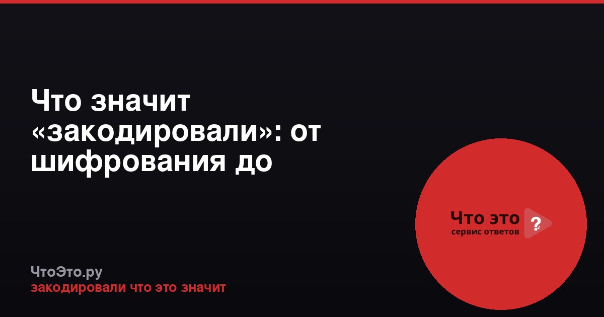 Что значит «закодировали»: от шифрования до медицины