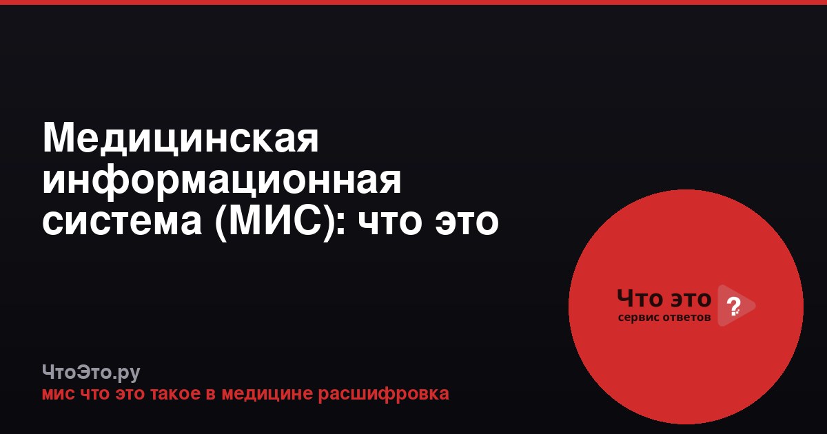 Медицинская информационная система (МИС): что это такое в медицине