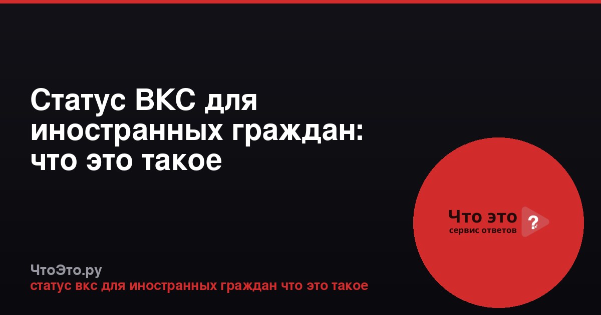 Статус ВКС для иностранных граждан: что это такое