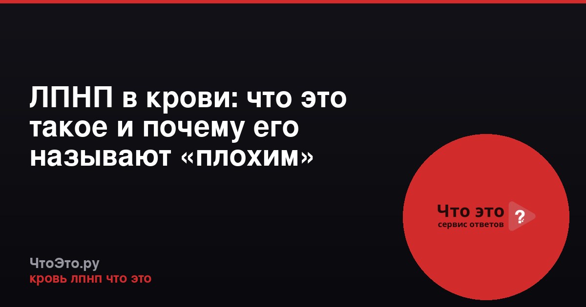 ЛПНП в крови: что это такое и почему его называют «плохим» холестерином