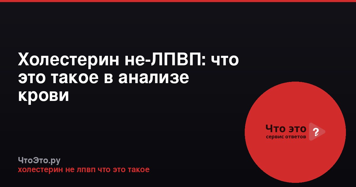 Холестерин не-ЛПВП: что это такое в анализе крови