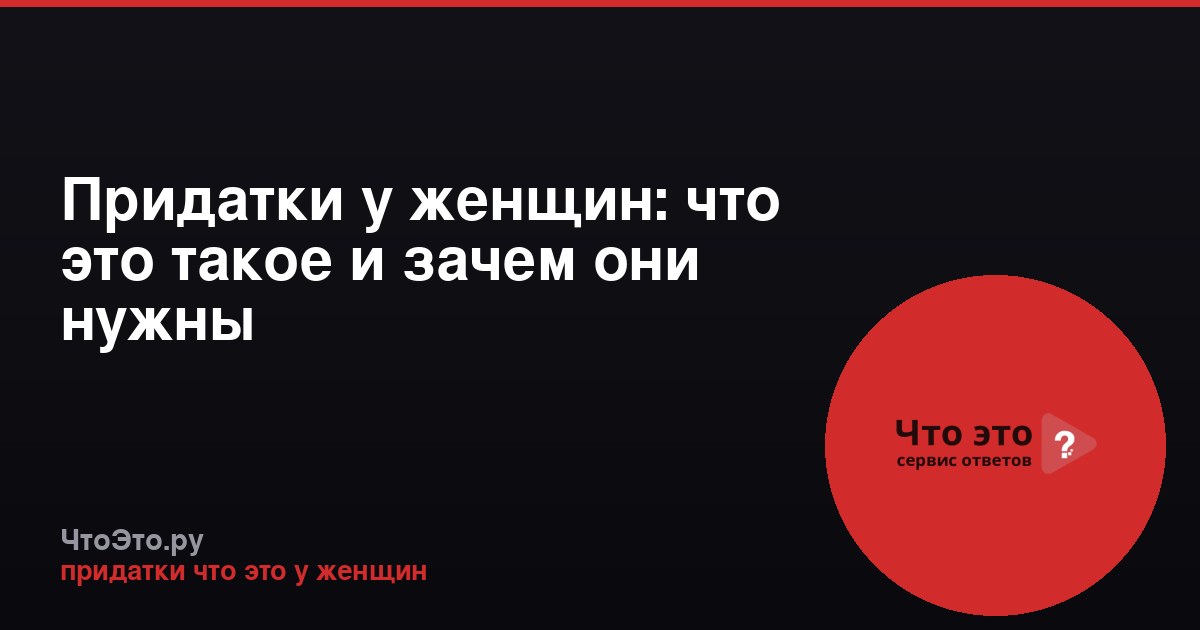 Придатки у женщин: что это такое и зачем они нужны