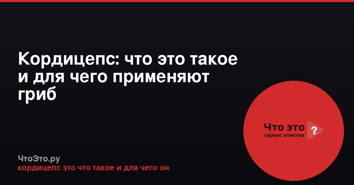 Кордицепс: что это такое и для чего применяют гриб