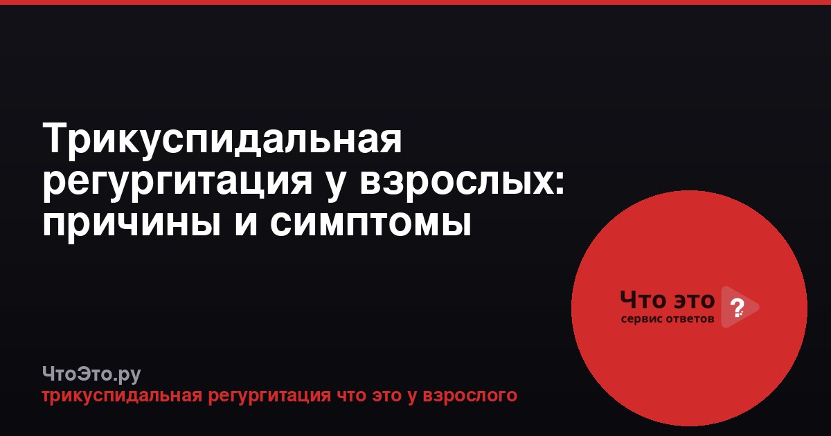 Трикуспидальная регургитация у взрослых: причины и симптомы