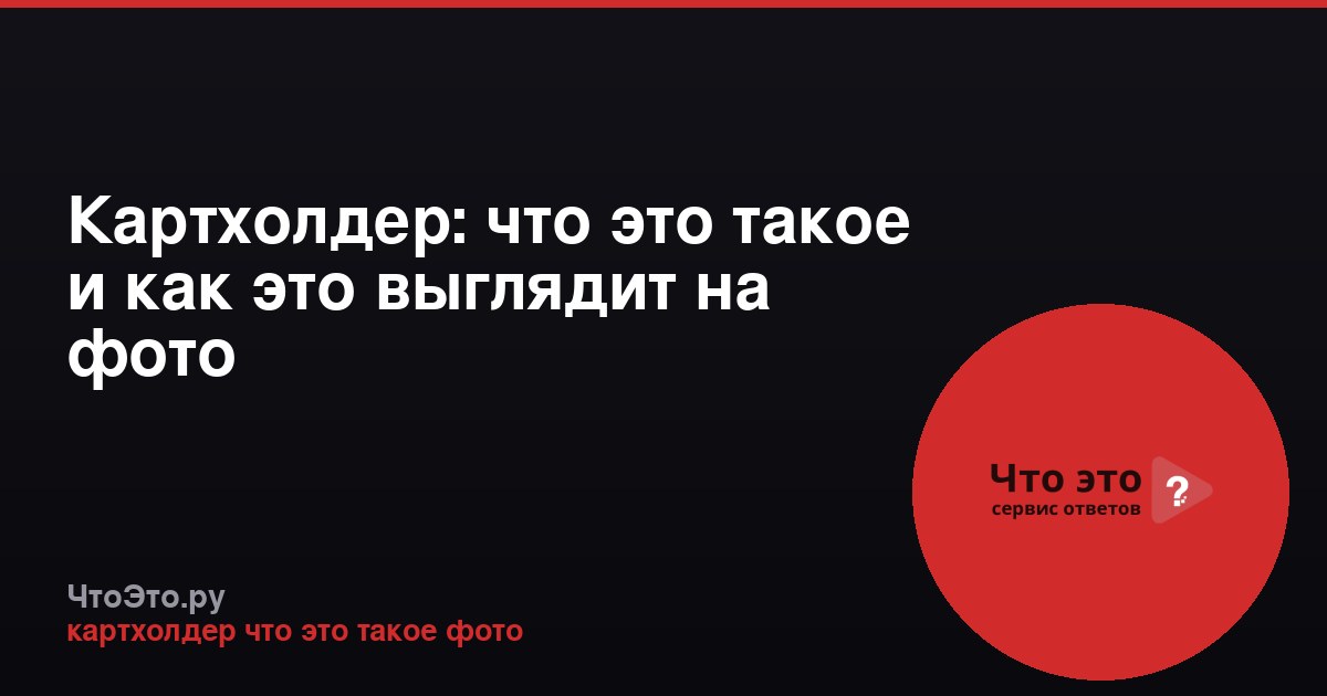 Картхолдер: что это такое и как это выглядит на фото