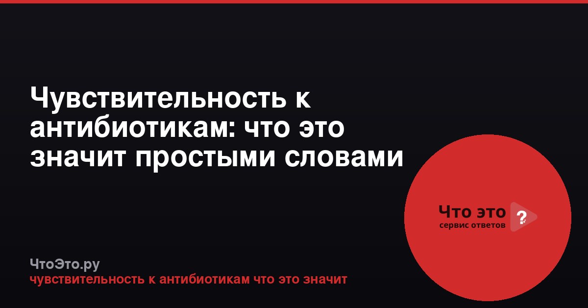 Чувствительность к антибиотикам: что это значит простыми словами