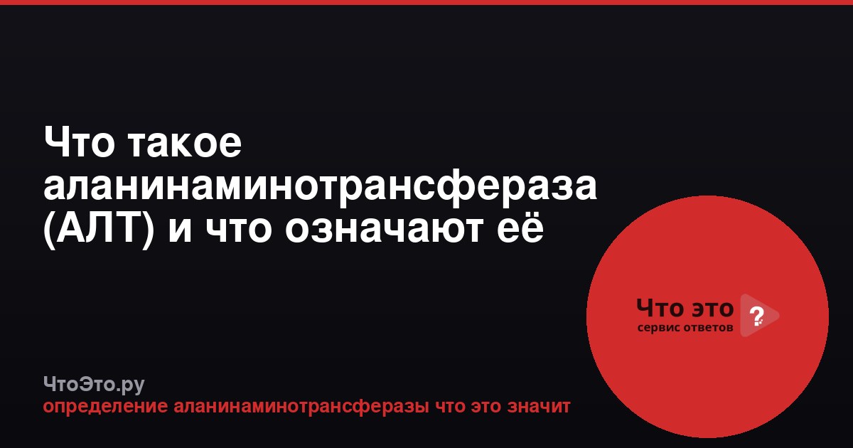 Что такое аланинаминотрансфераза (АЛТ) и что означают её показатели