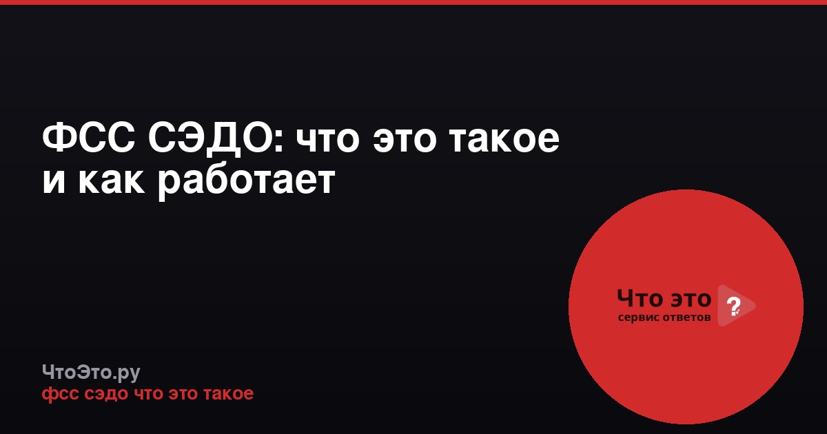 ФСС СЭДО: что это такое и как работает