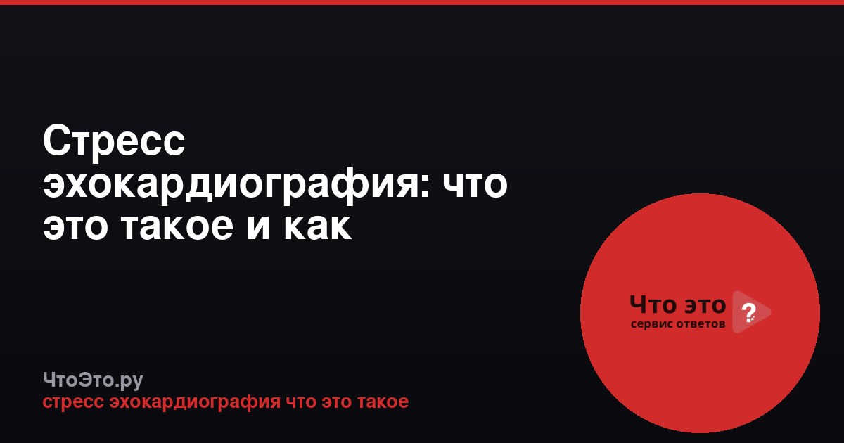 Стресс эхокардиография: что это такое и как проводится