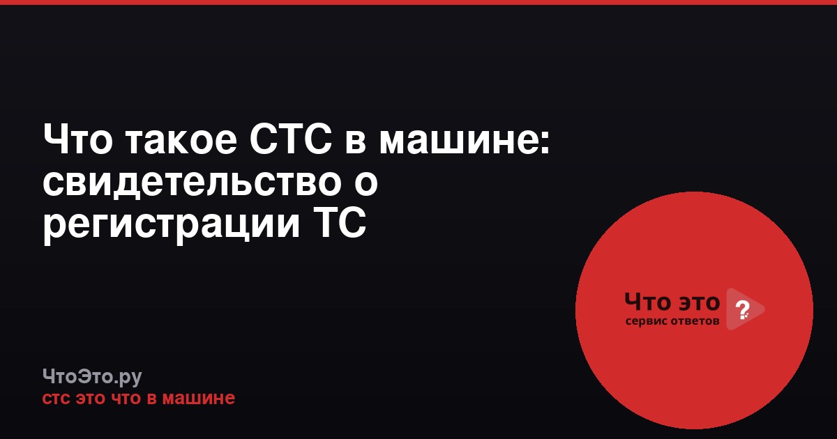 Что такое СТС в машине: свидетельство о регистрации ТС