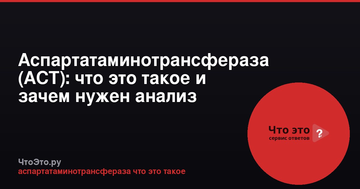 Аспартатаминотрансфераза (АСТ): что это такое и зачем нужен анализ
