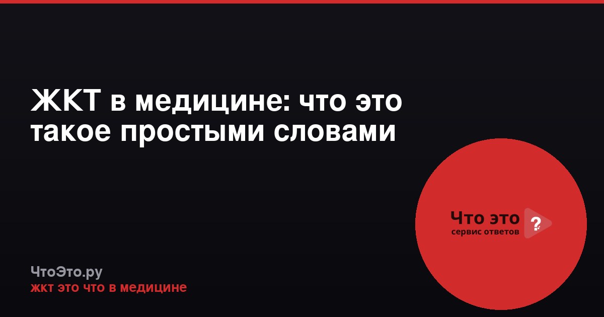 ЖКТ в медицине: что это такое простыми словами