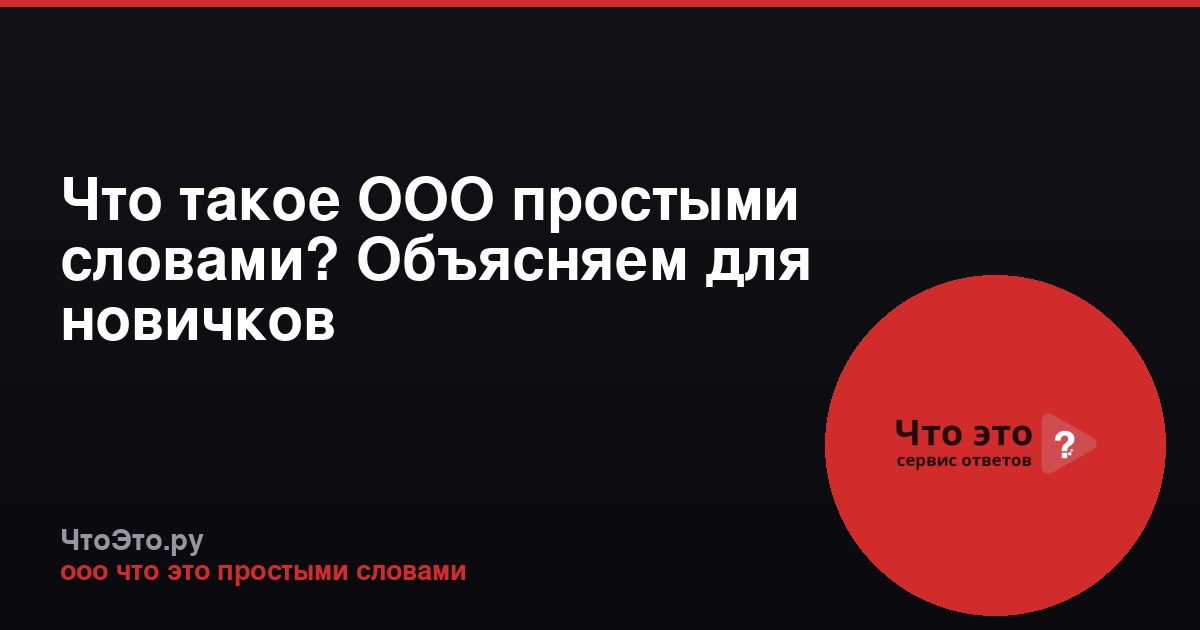 Что такое ООО простыми словами? Объясняем для новичков