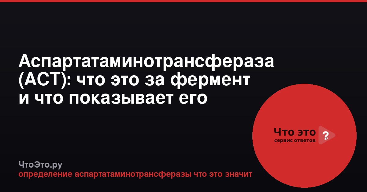 Аспартатаминотрансфераза (АСТ): что это за фермент и что показывает его уровень