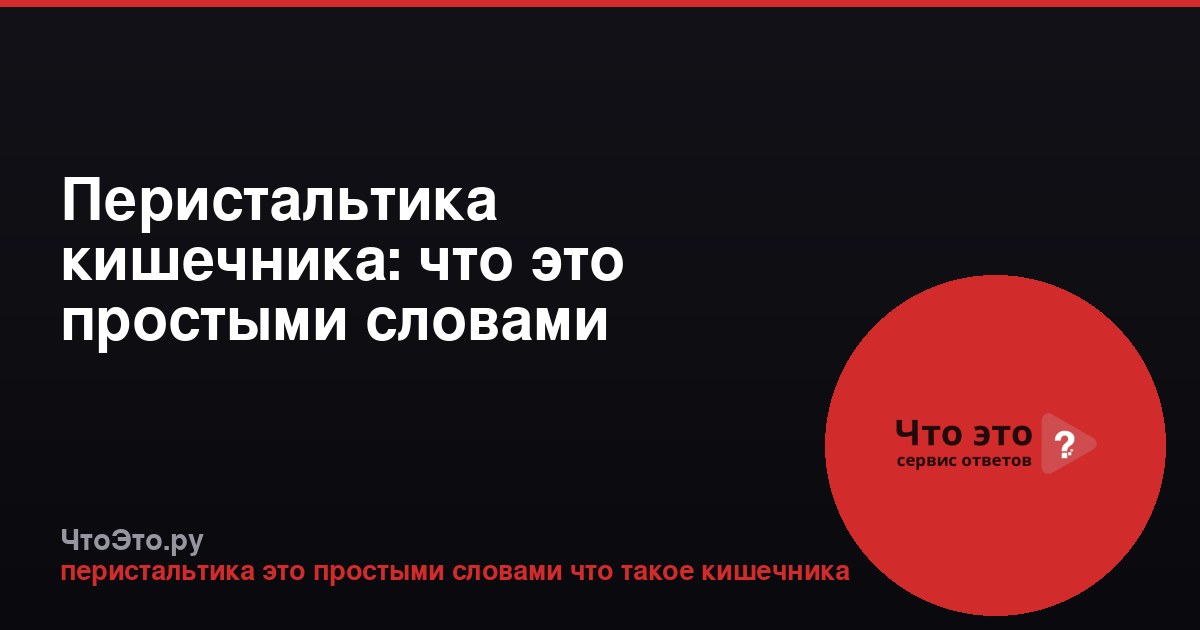Перистальтика кишечника: что это простыми словами
