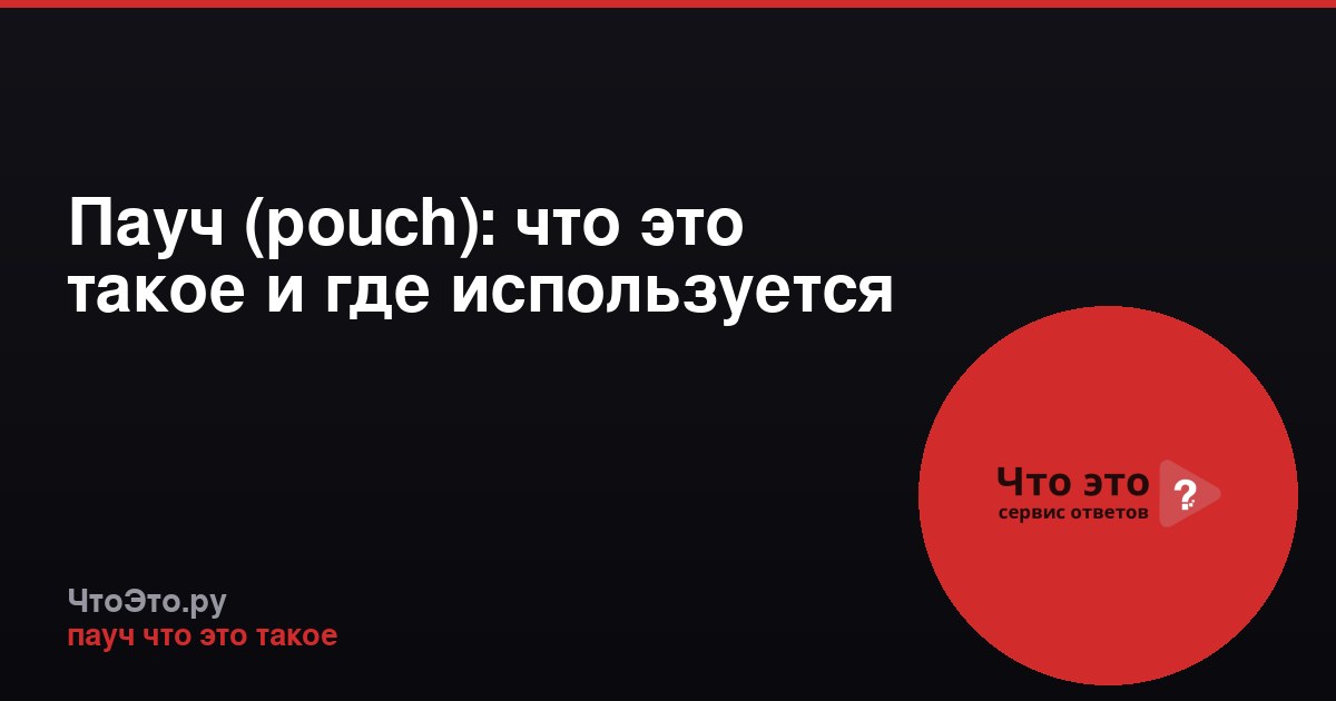 Пауч (pouch): что это такое и где используется