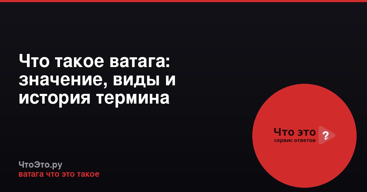 Что такое ватага: значение, виды и история термина