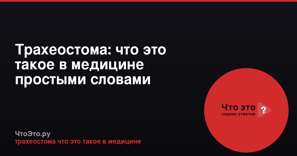 Трахеостома: что это такое в медицине простыми словами