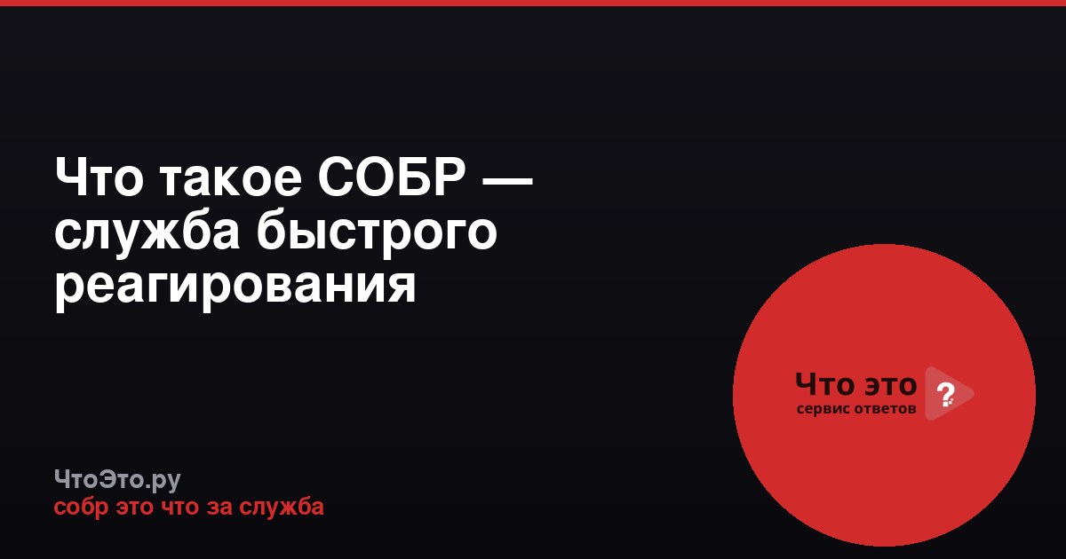 Что такое СОБР — служба быстрого реагирования