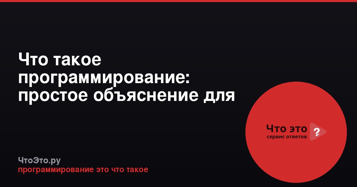 Что такое программирование: простое объяснение для новичков