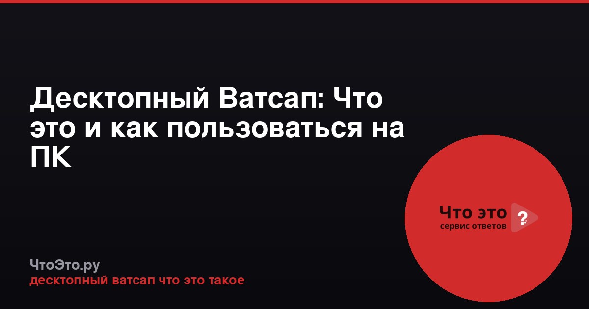 Десктопный Ватсап: Что это и как пользоваться на ПК