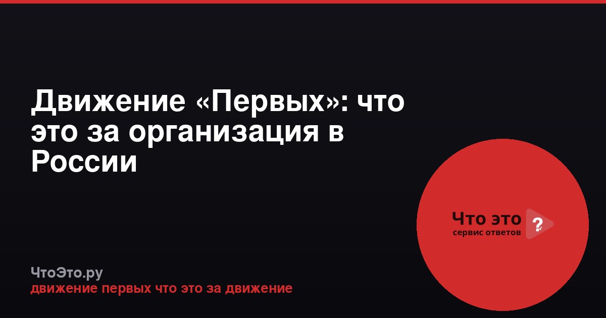 Движение «Первых»: что это за организация в России