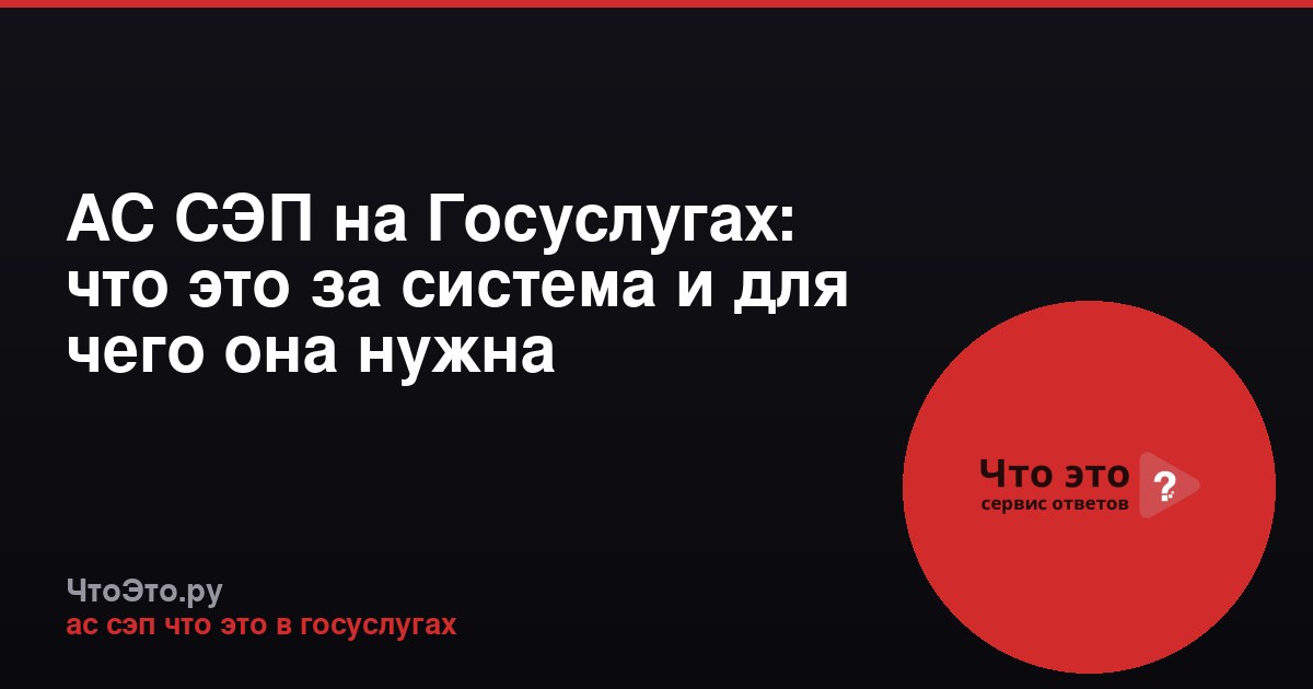 АС СЭП на Госуслугах: что это за система и для чего она нужна