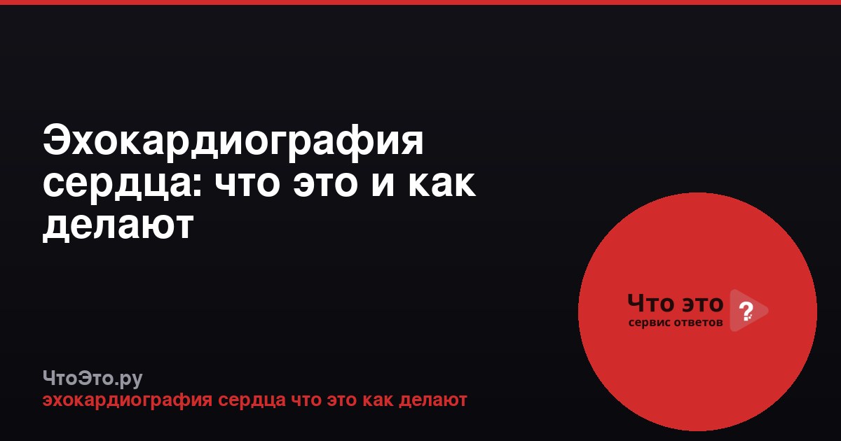 Эхокардиография сердца: что это и как делают