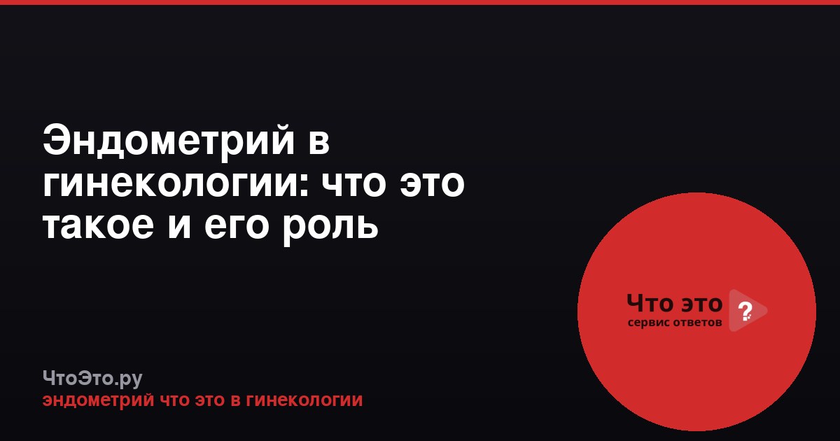 Эндометрий в гинекологии: что это такое и его роль