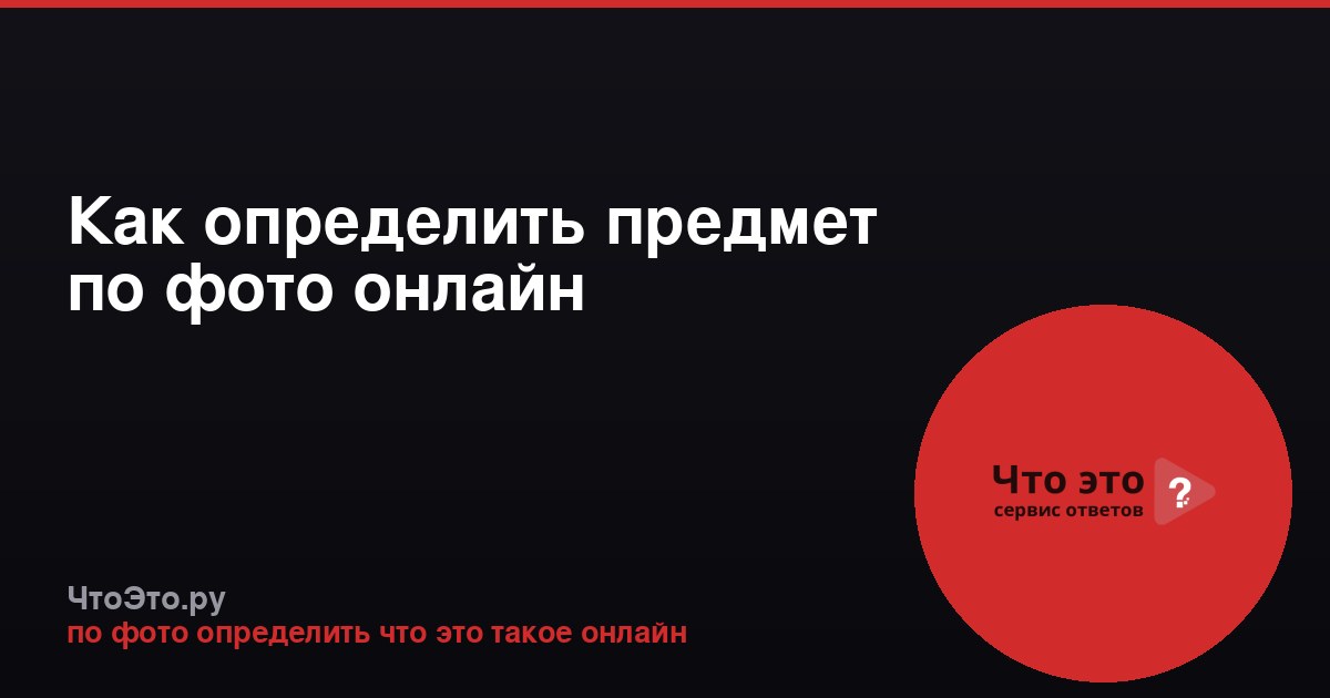 Как определить предмет по фото онлайн