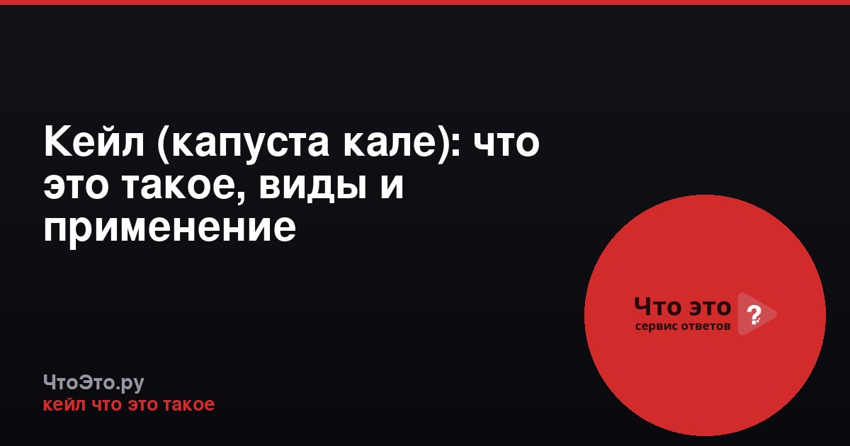 Кейл (капуста кале): что это такое, виды и применение