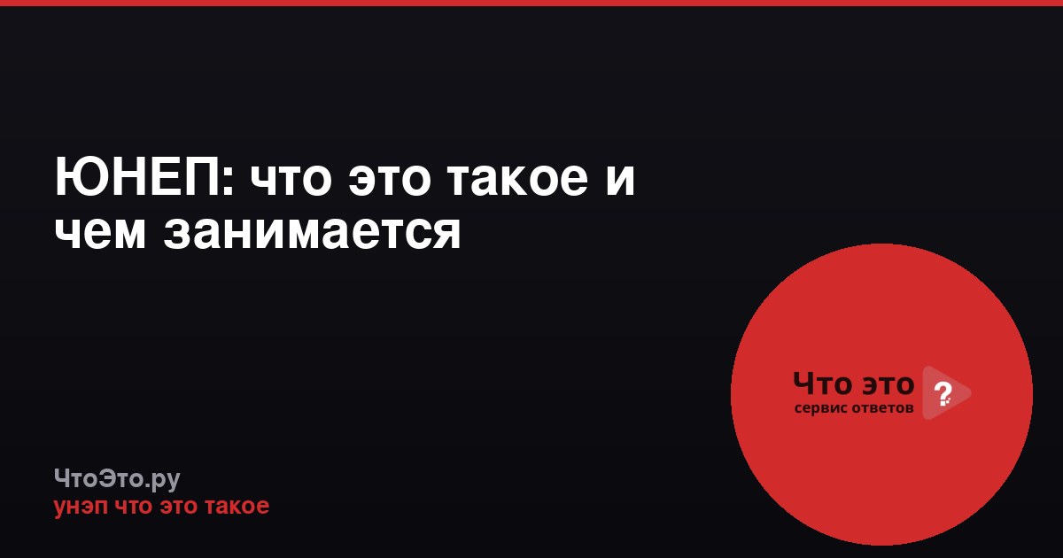 ЮНЕП: что это такое и чем занимается